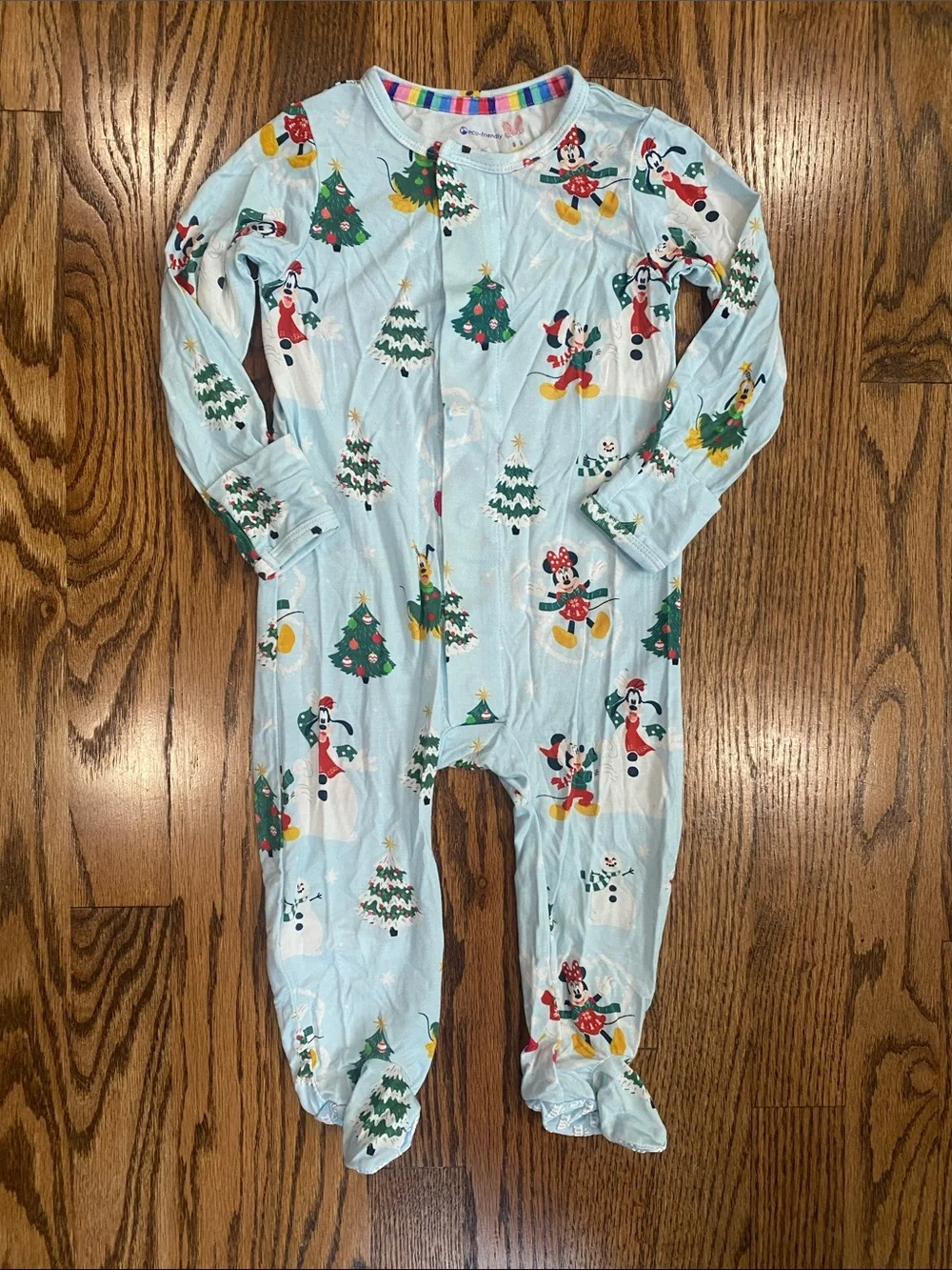 Magnetic Me Disney Mickey and Me Snow Excited bamboo footie, size 6-9 months.